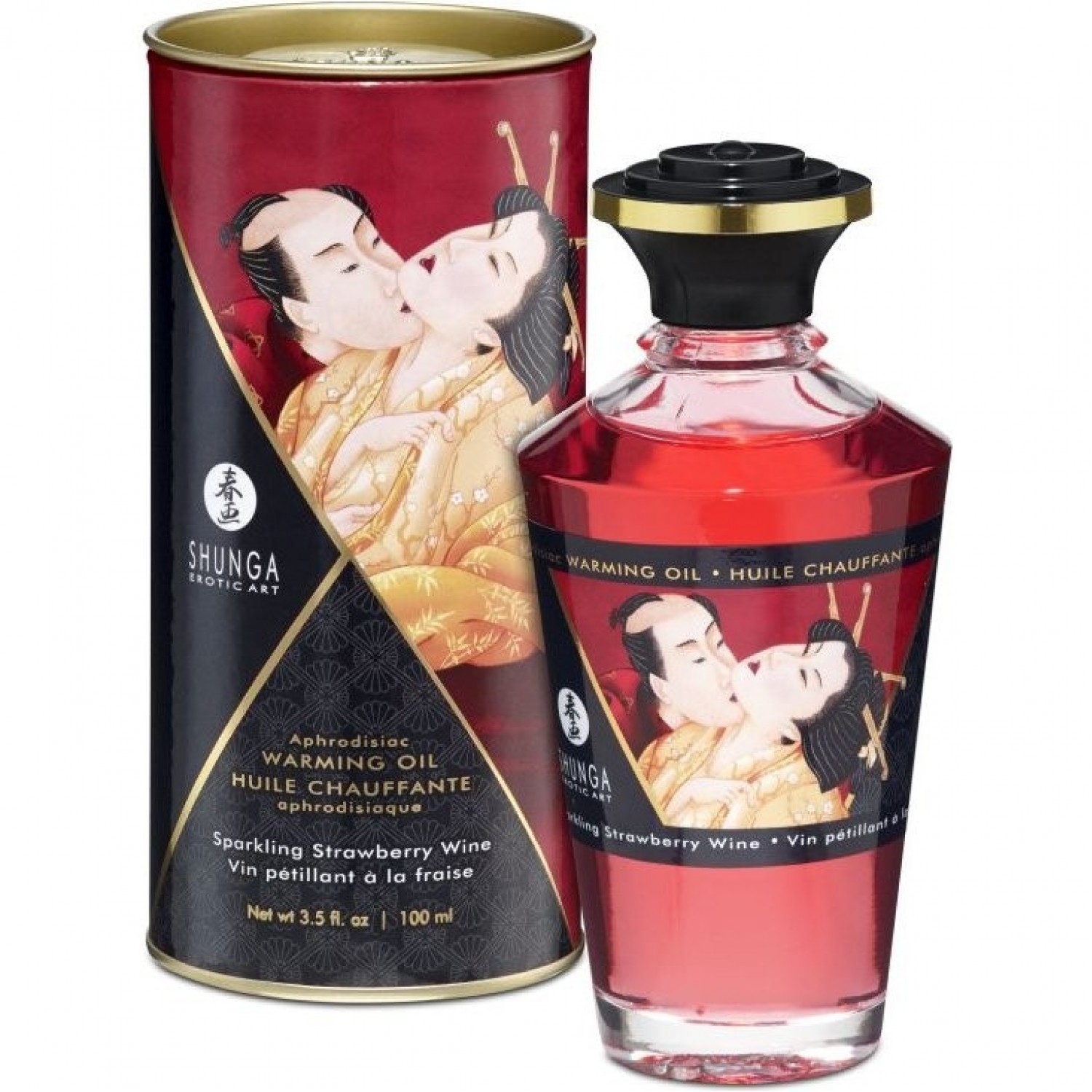 SHUNGA SPARKLING STRAWBERRY WINE (ИГРИСТОЕ КЛУБНИЧНОЕ ВИНО) 2208 SG. Купить  Масло интимное массажное на Официальном Сайте SHUNGA в России.