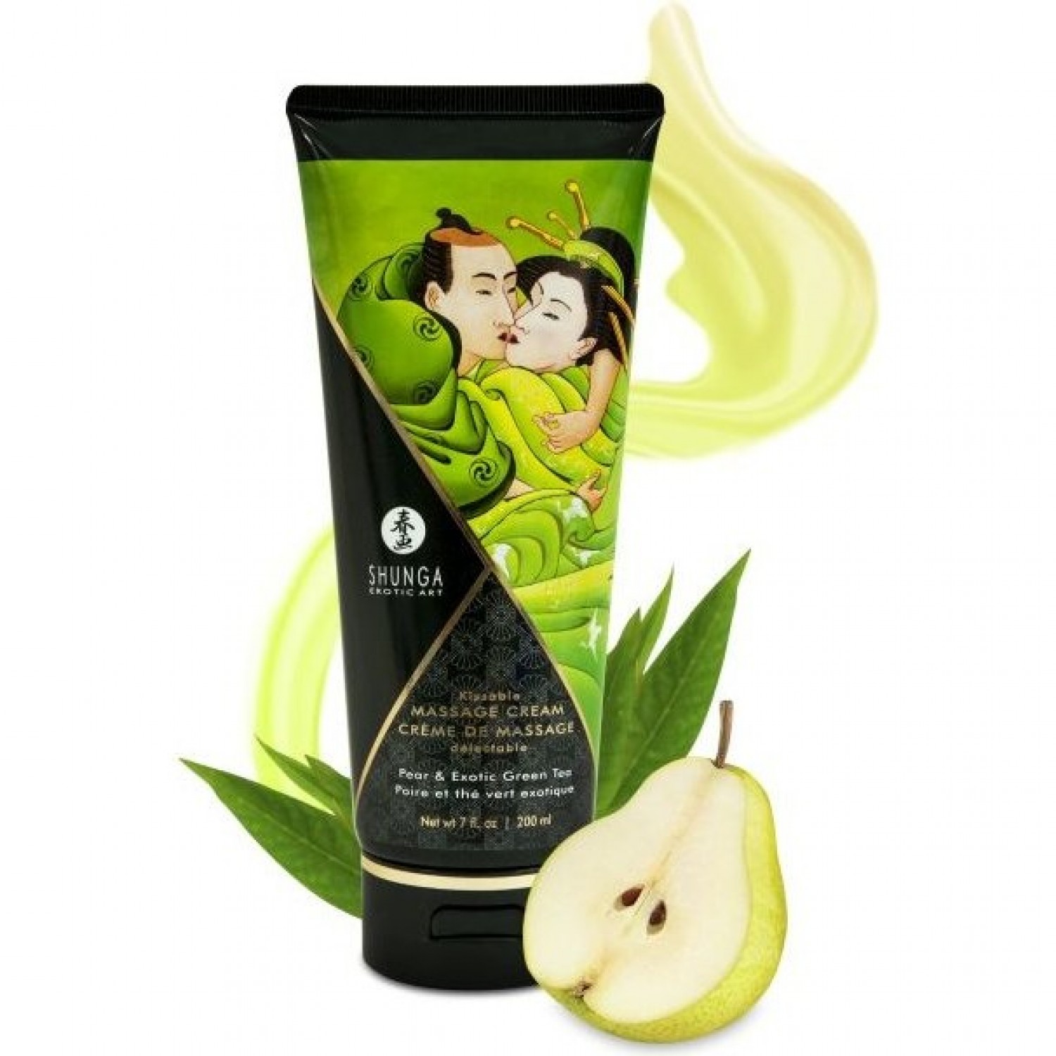 SHUNGA PEAR & EXOTIC GREEN TEA (ГРУША И ЭКЗОТИЧЕСКИЙ ЗЕЛЕНЫЙ ЧАЙ -  НЕОБЫКНОВЕННЫЕ ПОЦЕЛУИ) 4111 SG. Купить Массажный крем на Официальном Сайте  SHUNGA в России.